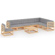 vidaXL 3076669 Loungeset, 1 Bord inkl. 8 Soffor