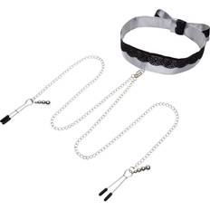 Silikon Pisker & Klemmer Fifty Shades of Grey Play Nice Satin Collar & Nipple Clamps