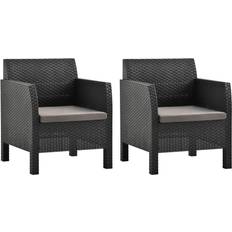 Ratán Muebles de Jardín y Exterior vidaXL 3079666 2-pack Silla de jardín para comedor