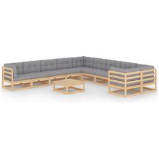 10 Loungeset Utemöbler vidaXL 3077059 Loungeset, Bord inkl. 10 Soffor