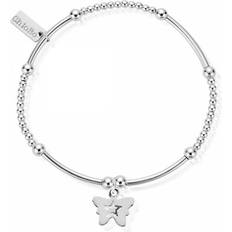 ChloBo Cute Mini Butterfly Bracelet - Silver