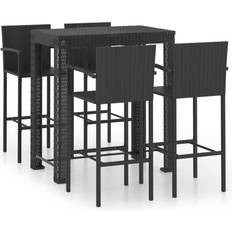 Gris Conjuntos de Bar Exterior vidaXL 3064812 Conjunto de Bar Exterior, 1 Mesa incl. 4 Sillas