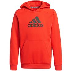 adidas Boy's Logo Hoodie - Vivid Red/Black (H07740)