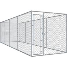 vidaXL Recinzione Per Cani Da Esterno 760x192x185 cm - Argento