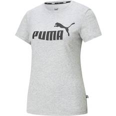 Puma Essentials Logo Women's Tee - Light Gray Heather