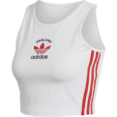 adidas 3-Stripes Tank Top - White/Scarlet