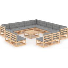 vidaXL 3076959 Loungesæt, 1 borde inkl. 13 sofaer