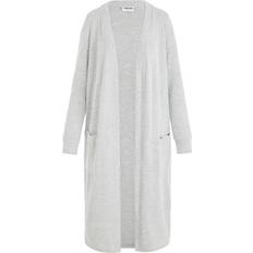 Noisy May Long Cardigan - Light Grey Melange