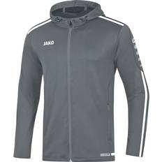 4XL Hoodies Barnkläder JAKO Striker 2.0 Hooded Jacket Unisex - Stone Grey/White