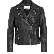 Vila M Oberbekleidung Vila Cara Faux Leather Jacket - Black