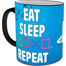 GB Eye Playstation Eat Sleep Repeat Heat Change Mugg 30cl