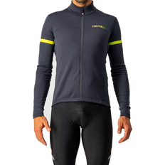 Castelli cycling jersey Castelli Fondo 2 Cycling Jersey Men - Dark Gray/Yellow Fluo Reflex