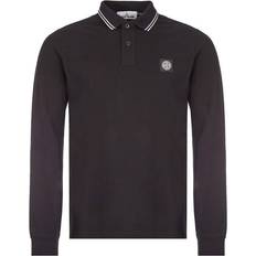 Stone island polo Stone Island Long Sleeve Polo Shirt - Black