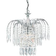 Lampadario in Cristallo Lampade a Sospensione Searchlight Waterfall Lampada a Sospensione 42cm