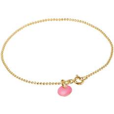 ENAMEL Copenhagen Armbånd ENAMEL Copenhagen Ball Chain Bracelet - Gold/Flamingo