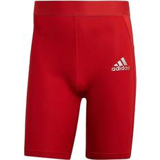 Fußball - L Leggings Adidas Techfit Short Tights Men - Team Power Red