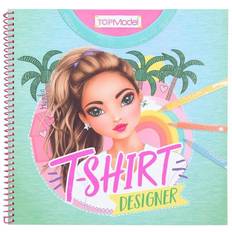 Plastic Colouring Books Top Model T Shirt Designer Coloring Book with Stickers