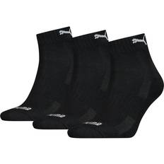 Puma Unisex Underwear Puma Unisex Cushioned Quarter Socks 3-pack - Black