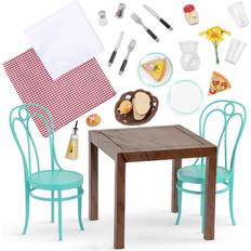 Dolls & Doll Houses Our Generation Pizza with You Dining Table & Chairs