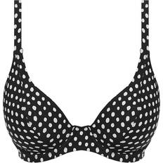 Polka Dots Bikini Tops Fantasie Santa Monica Plunge Bikini Top - Black/White