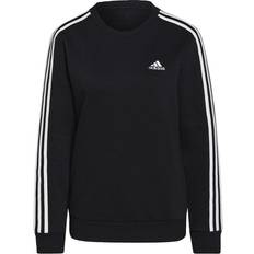 adidas Essentials 3-Stripes Fleece Sweatshirt - Black/White