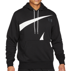 Nike Sportswear Swoosh Pullover Semi Brushed Back Hoodie - Black/White