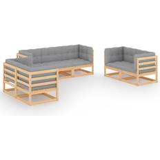 vidaXL 3076499 Loungeset, Bord inkl. 7 Soffor
