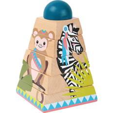 Barnpussel Rubiks kub Small Foot Tower Jungle 5 Pieces