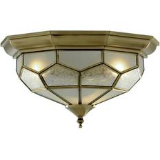 Brass Ceiling Flush Lights Searchlight Flush Ceiling Flush Light 29cm