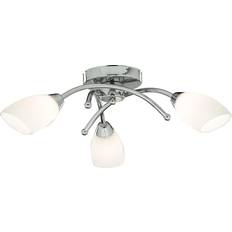 Silver Ceiling Flush Lights Searchlight Opera Ceiling Flush Light 50cm