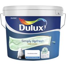 Dulux Simply Refresh One Coat Wall Paint Pure Brilliant White 10L