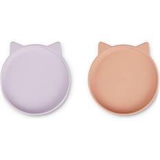 Liewood silikone skåle Liewood Olivia Plate 2-Pack Cat