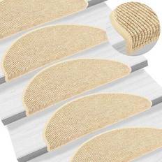 Polyester Trappmattor vidaXL 326903 15-pack Beige 25x65cm