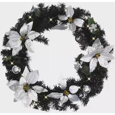 Silver Christmas Lamps vidaXL Wreath Christmas Lamp 60cm