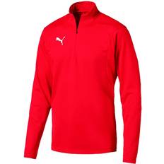 Herre - Orange - Træningstøj Sweatere Puma LIGA Training 1/4 Zip Top Sweatshirt Men - Red/White