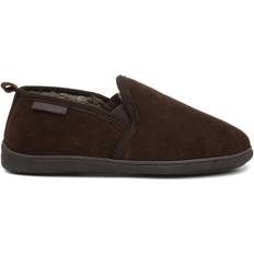 Hush Puppies Man Sloffen en Sandalen Hush Puppies Arnold Slip On Leather Slipper - Bruin