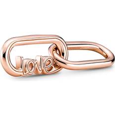 Metal Charms & Pendants Pandora Me Styling Love Word Link Charm - Rose Gold