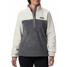 Columbia Oberteile Columbia Women's Benton Springs 1/2 Snap Pullover - City Grey Heather/Chalk