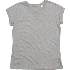 Mantis Women's Roll Sleeve T-shirt - Heather Grey Melange