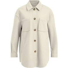 Vila M Jacken Vila Kimmi Oversize Shirt Jacket - Beige/Super Light Natural Melan