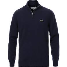 Lacoste Gensere Lacoste Lambswool Half Zip Sweater - Marine