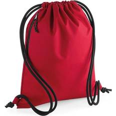 BagBase Borsa con coulisse riciclata per adulti unisex Rosso/Nero