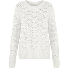 Pieces Bibi Ls Knit - White