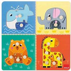 Animales Rompecabezas con Pomo PUZZLE MAMAS Y BEBES (14 PIEZAS)