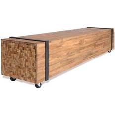 vidaXL Solid Teak Wood Meuble TV 110x32.5cm