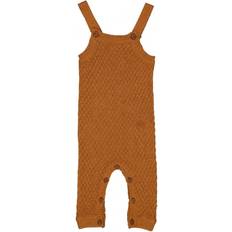 Firkantet Jumpsuits Børnetøj Wheat Bobbie Knit Romper - Cinnamon Melange (6991e-560-3025)