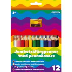 Träfärgpennor Kärnan Jumbo Coloured Pencils with Sharpener
