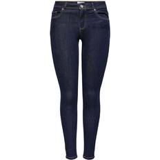 Only Wauw Life Mid Skinny Fit Jeans - Blue/Dark Blue Denim