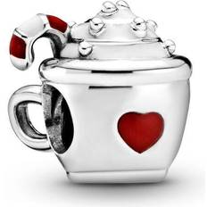 Pandora Red Charms & Pendants Pandora Cocoa & Candy Cane Charm - Silver/Red