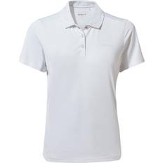 Elastane/Lycra/Spandex - Women Polo Shirts Craghoppers Nosilife Pro Short Sleeved Polo Shirt - Optic White